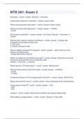 NTR 241 Questions with complete solution 2023