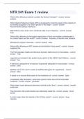 NTR 241 Exam 1 review Questions with complete solution 2023