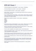 NTR 241 Exam 1 Question and answers 100&percnt; correct  2023