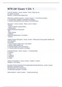 NTR 241 Exam 1 CH Question and answers 100&percnt; correct  2023