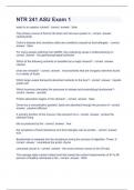 NTR 241 ASU Exam 1 Questions with complete solution 2023