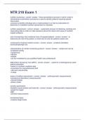 NTR 218 Exam 1 Question and answers 100&percnt; correct  2023