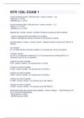 NTR 126L EXAM 1 Question and answers already passed  2023