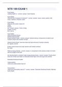 NTR 109 EXAM 1 Question and answers correctly passed 2023