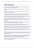 NTR 100 Quiz 4 Question and answers rated A&plus; 2023