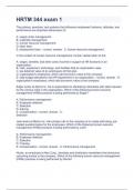 HRTM 344 exam 1 Question and answers  2023 verified to pass