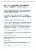 Addiction Counseling Study Guide&sol; NAADAC With Correct Answers&period;