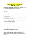 NUR 108 EXAM 4 ANSWERED CORRECTLY&excl;&excl;