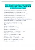 HESI A2 Math Practice Exam 2023-2024/ HESI  A2 Math Study Guide Updated Version/ HESI  A2 Math Conversion Practice