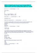 HESI A2 Math Practice Exam Latest Version/ HESI A2  Math Practice Questions Updated 2023-2024 New Version