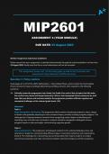 MIP2601 ASSIGNMENT 4 (Due: 23 August 2023)