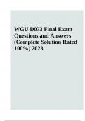 WGU D073 Final Exam Questions and Answers Latest Update 2023/2024 (GRADED)