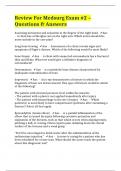 Review For Medsurg Exam &num;2 &ndash; Questions & Answers