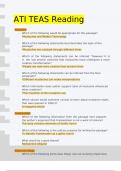 &lpar;2023 &sol; 2024&rpar;ATI TEAS 7 Reading Questions and Answers Latest  &lpar;Verified Answers&rpar;