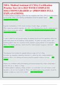 NHA&colon; Medical Assistant &lpar;CCMA&rpar; Certification Practice Test 2&period;0 A 2023 WITH COMPLETE SOLUTIONS GRADED A&plus; &lpar;PROVIDES FULL EXPLANATIONS&rpar;