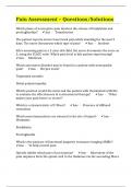Pain Assessment &ndash; Questions&sol;Solutions