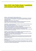 Nurs 5315&colon; Adv Patho Exam 1 questions and answers well illustrated&period;