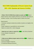 WGU D096 Exam Questions and Answers 2023 - 2024 (Verified Answers)