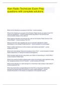 Ham Radio Technician Exam Prep questions with complete solutions&period;