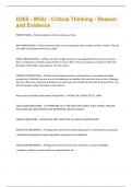 WGU -Critical Thinking & Logic Full Solution Pack&semi;Everything you need is here