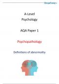 AQA A LEVEL PSYCHOPATHOLOGY REVISION GUIDE