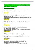 Nursing 2092 Health Assessment Exam 2 Questions with Answers RATED A+