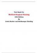 Test Bank For Medical-Surgical Nursing: Assessment and Management of Clinical Problems  10th Edition By Lewis, Bucher, Heitkemper, Harding | Chapter 1 – 68, Latest Edition|