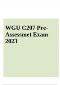 WGU C207 PreAssessmet Exam Questions With Answers Latest 2023/2024 (GRADED)