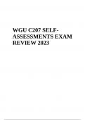 WGU C207 SELF ASSESSMENTS EXAM QUESTIONS LATEST 2023/2024