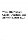 WGU D027 Exam Questions and Answers Latest 2023/2024 (GRADED)