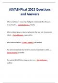 ASVAB PICAT Questions and Answers Graded A&plus; Latest 2023