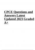 CPCE Exam Questions and Answers | Latest Updated 2023/2024 | Graded A+