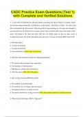 CADC Exam Practice Questions With Complete Solutions &vert; Latest 2023&sol;2024 &vert; VERIFIED