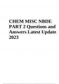 CHEM NBDE Exam Questions and Answers Latest Update 2023/2024 | VERIFIED