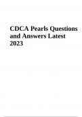 CDCA Exam Questions and Answers Latest 2023/2024 | GRADED A+