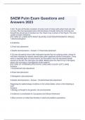 SAEM Pulm Exam Questions and Answers 2023