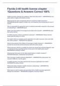 Florida 2-40 health license chapter 1Questions & Answers Correct 100&percnt;