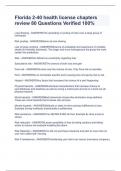Florida 2-40 health license chapters review 80 Questions Verified 100&percnt;
