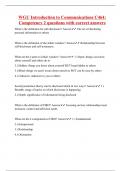 WGU Introduction to Communications C464&colon; Competency 2 questions with correct answers