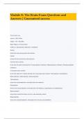 Module 8&colon; The Brain Exam Questions and Answers &vert; Guaranteed success