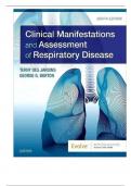 Clinical Manifestations and Assessment of Respiratory Disease&comma; 8th Edition &ndash; Des Jardins &ndash; Complete Test Bank with Answers