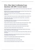 FOA- Fiber Optic Certification Exam Questions with 100&percnt; Correct Answer