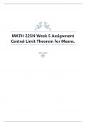 MATH 225N Week 5 Assignment Central Limit Theorem for Means.