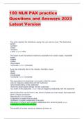 100 NLN PAX Practice Questions and Answers &lpar;Latest 2023 Version&rpar; &vert; Complete Study and Review Guide