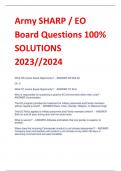 Army SHARP &sol; EO  Board Questions 100&percnt; SOLUTIONS 2023&sol;&sol;2024