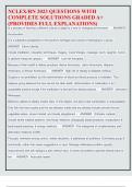 NCLEX&sol;RN 2023 QUESTIONS WITH  COMPLETE SOLUTIONS GRADED A&plus;  &lpar;PROVIDES FULL EXPLANATIONS&rpar;