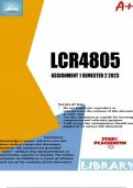 LCR4805 Assignment 1 Semester 2 2023 - DUE 21 August 2023