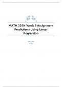 MATH 225N Week 8 Assignment Predictions Using Linear Regression.
