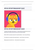 NFHS SPORTSMANSHIP QUIZ&vert;UPDATED&VERIFIED&vert;100&percnt; SOLVED&vert;GUARANTEED SUCCESS
