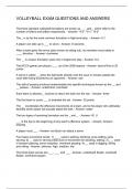Volleyball exam Q&A
